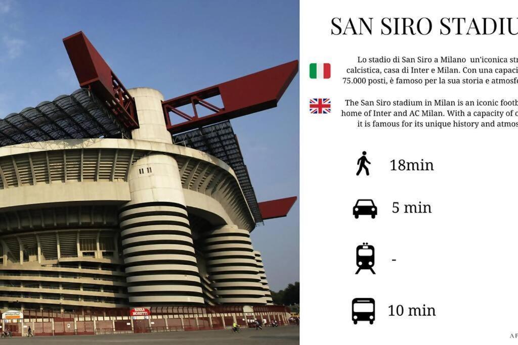 Sunny San Siro Stadio Apartment 밀라노 외부 사진